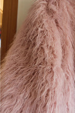 Super quality ~ Faux Fur jacket Coat 4 inches Long Hairy Long sleeve Shaggy Outwear Women's Purple Pink Coat Tops