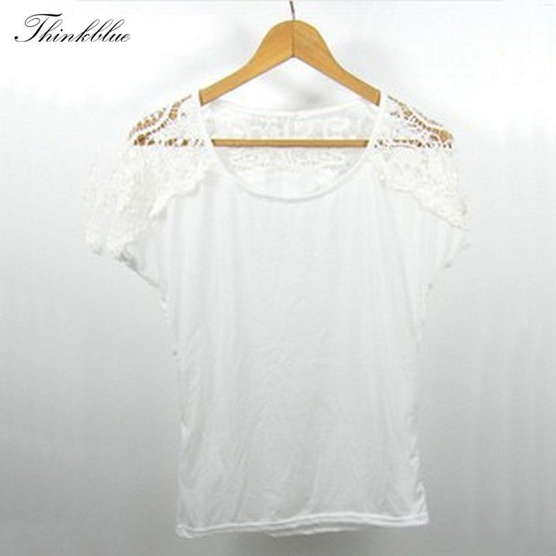 T-shirt Women Ladies Crochet Lace T shirt Women Hollow Out Short Sleeve Loose Casual Tops For Women S172