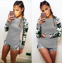 TShirt Feminina Ladies Women's Camouflage Army Long Sleeve Tops T-Shirts Casual Women's Tees LX073