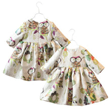 toddler-2-6years-infant-baby-girls-dress-half-sleeve-owl-pattern-high-waist-dresses BBL