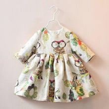 toddler-2-6years-infant-baby-girls-dress-half-sleeve-owl-pattern-high-waist-dresses BBL