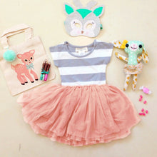 toddler-baby-2-10y-girls-short-sleeve-striped-tops-pleated-mini-dress-princess-dresses BBL