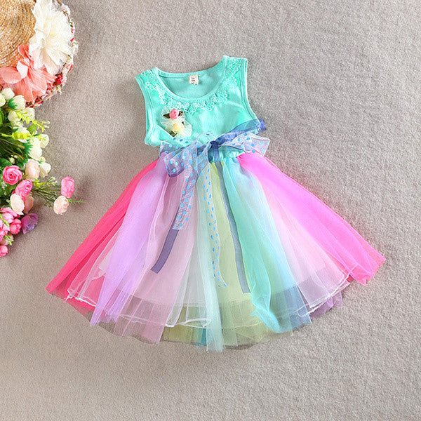 toddler-kids-girls-rainbow-dress-princess-one-piece-gauze-dress-tutu-dress-1-5t-py1 BBL