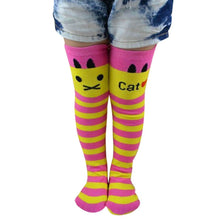 toddlers-kids-girls-knee-high-socks-school-cotton-tights-striped-stockings-for-girls-1-8years BBL