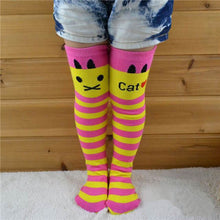 toddlers-kids-girls-knee-high-socks-school-cotton-tights-striped-stockings-for-girls-1-8years BBL