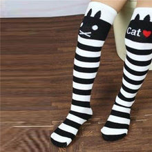 toddlers-kids-girls-knee-high-socks-school-cotton-tights-striped-stockings-for-girls-1-8years BBL