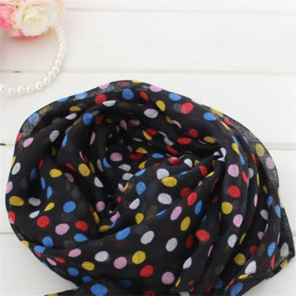 toddlers-kids-girls-scarf-fashion-voile-dots-scarves-shawls-wrap-candy-neckerchief BBL