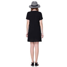 chiffon-women-dress-plus-size-ribbon-elegant-party-dress-short-sleeves-o-neck-loose-straight-offce-dress-vestido BBL