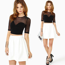 sexy-women-crop-top-mesh-cutout-sweetheart-neckline-tops-ladies-short-sleeve-tops-black-shirt BBL