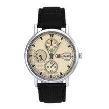 Retro Men's Leather Band Sport Analog Quartz Watch Simple Business Military Wristwatches Classics Dress Watches OC8