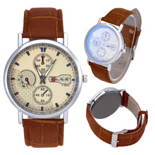 Retro Men's Leather Band Sport Analog Quartz Watch Simple Business Military Wristwatches Classics Dress Watches OC8