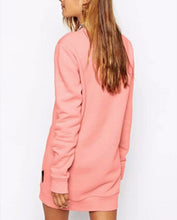 Trendy Ball & Letter Print Pink Long Pullover Sweatshirt Women's O neck Long Sleeve Casual Jumper Hoodies Sweats Tops