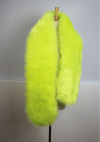 Trendy Hariy Shaggy Faux Fox Fur Warm Long Scarf Collar Women Faux Fur Collar Shawl Cap Scarves 16 Colors