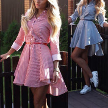 trendy-women-lapel-button-down-casual-mini-dress-t-shirt-top-s-m-l-xl-ly3 BBL
