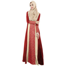 ukraine-fashion-women-muslim-maxi-dress-contrastcolor-patchwork-long-sleeve-abaya-kaftan-islamic-indonesia-robe-long-dress BBL