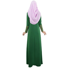 ukraine-fashion-women-muslim-maxi-dress-contrastcolor-patchwork-long-sleeve-abaya-kaftan-islamic-indonesia-robe-long-dress BBL