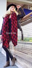 VALENTINE'S DAY GIFT Checked Plaid Wendeschal Blogger Karo Favor Tartan Scarf Wrap Shawl Plaid Cozy Checked Blanket Over Size