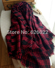 VALENTINE'S DAY GIFT Checked Plaid Wendeschal Blogger Karo Favor Tartan Scarf Wrap Shawl Plaid Cozy Checked Blanket Over Size