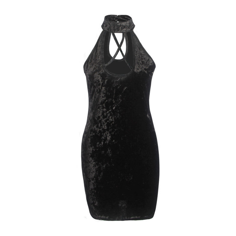 Velvet Women's Sexy Bodycon Dress Low Cut Slim Night Club Dresses Off The Shoulder Party Dress Mini Robe Femme