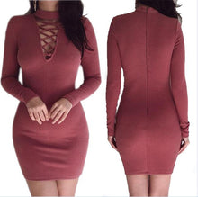 Vestidos Women Dresses Zipper O-neck Sexy Knitted Dress Long Sleeve Bodycon Sheath Pack Hip Dress Vestidos