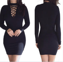Vestidos Women Dresses Zipper O-neck Sexy Knitted Dress Long Sleeve Bodycon Sheath Pack Hip Dress Vestidos