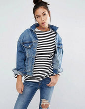 Vintage Back letter Flamingo Bird Embroidery Denim Jacket Women Blue Pockets Buttons Loose Coat Femme Jean Outerwear