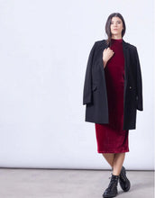Vintage Burgundy Turtleneck off the shoulder Velvet Dress Women Vestido robe elbise zomer jurken Dresses