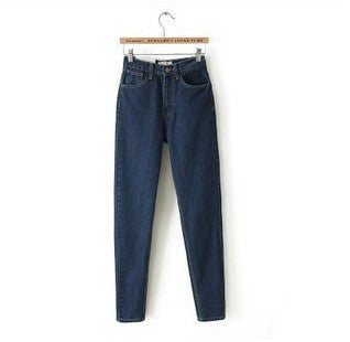Vintage High Waist Jeans Women Denim Pants Slim Pencil Pants Capris Trousers Fits Lady Jeans Women Jeans Plus Size
