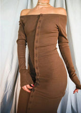 Vintage OFF Shoulder Button bodycon mid-calf Sexy Dress Vestido de festa curto robe jurken Dresses 4 colors