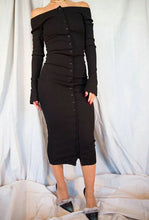 Vintage OFF Shoulder Button bodycon mid-calf Sexy Dress Vestido de festa curto robe jurken Dresses 4 colors