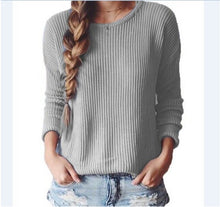 Warm Sweater O Neck Long Sleeved Solid Slim Fit Sweater Casual Pullovers For Women Ladies 3 Colors LX110