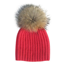 warm-child-baby-girls-boys-knitted-woolen-natural-crochet-ski-kids-beanies-caps-raccoon-fur-pom-bobble-hats BBL