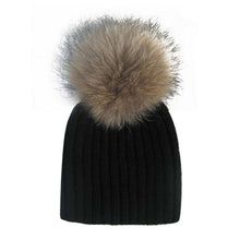 warm-child-baby-girls-boys-knitted-woolen-natural-crochet-ski-kids-beanies-caps-raccoon-fur-pom-bobble-hats BBL