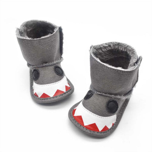 0-18-months-kids-baby-boys-girls-snow-boots-shark-mouth-snowshoes-warm-crib-shoes-new BBL