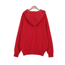 Women Long Sleeve Hooded Jacket Loose Warm Sport Hoodies Solid Sweatshirt Plus Size