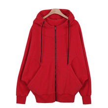 Women Long Sleeve Hooded Jacket Loose Warm Sport Hoodies Solid Sweatshirt Plus Size