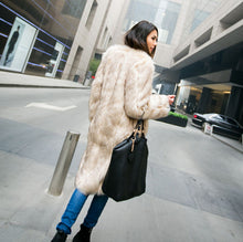 Long Hairy Faux Fox Fur Extra Long Coat Long Hairy Shaggy O neck Long sleeve Furry Warm Faux Fur jacket Outwear Overcoat