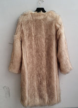 Long Hairy Faux Fox Fur Extra Long Coat Long Hairy Shaggy O neck Long sleeve Furry Warm Faux Fur jacket Outwear Overcoat