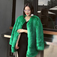 Shaggy Furry Faux Fur Coat Woman Keep Warm Embridery Snake O neck Long sleeve Hairy Long Faux Fur Jacket Outwear