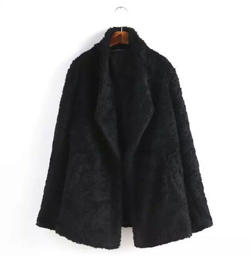 Women's Circle hair Long Hairy Shaggy Faux Fur Coat Long Sleeve Fuzzy Loose Jacket Outerwear