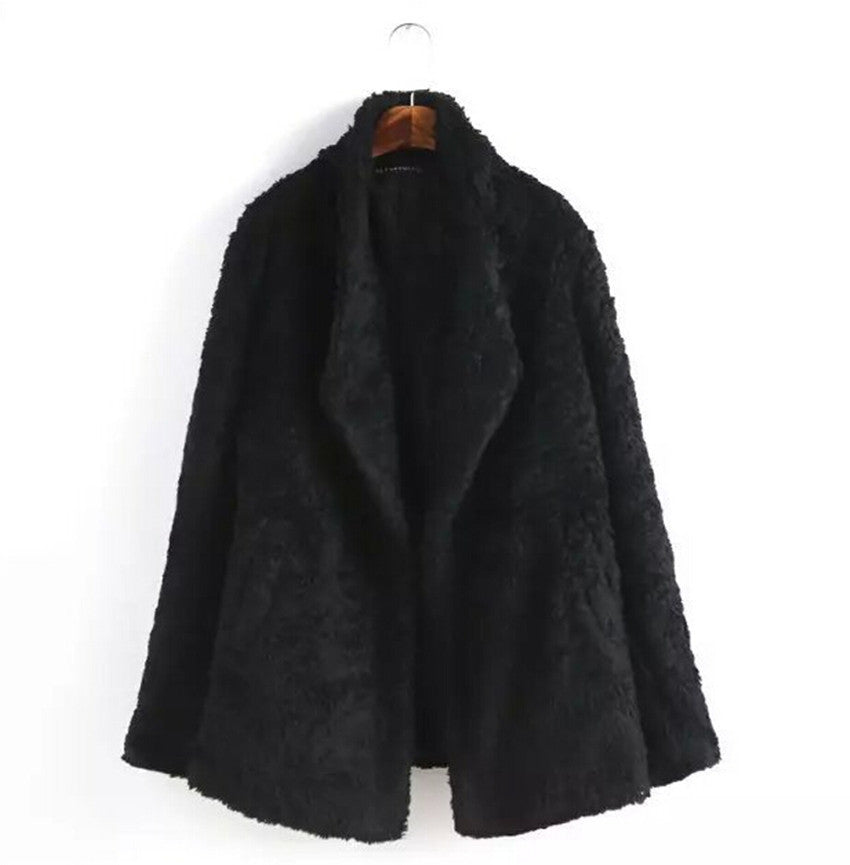 Women's Circle hair Long Hairy Shaggy Faux Fur Coat Long Sleeve Fuzzy Loose Jacket Outerwear
