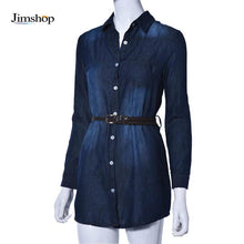 Woman Denim Dress Sexy V-Neck Long Sleeve Plus Size Slim Blue Casual Vestido DressesCowboys Dresses Vestidos