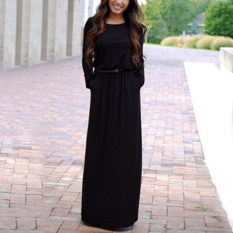 woman-fashion-pocket-vestidos-high-waist-long-maxi-dress-longue-femme-vestidos-femininos-l4 BBL