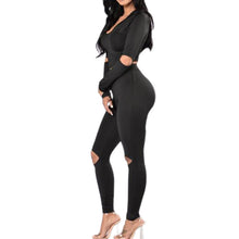 Women 2 piece Long Sleeve Crop Top and Pants Streetwear Bodycon Outfits Sexy Hole Club Wear Sportswear Sets Womens GV457