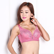 women-3-4-coverage-bra-plunge-push-up-bra-lace-embroidered-80-85-90-95-c-cup-py1 BBL