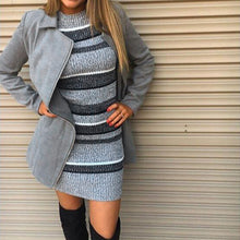 women-knitted-striped-dress-bodycon-half-sleeve-ribbed-stretchy-long-sweater-jumper-dress-dark-blue-ladies-fall-dress BBL