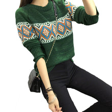women-sweater-pullover-geometric-thick-knitting-sweater-long-sleeves-knitted-top-blusas-green-red-khaki BBL