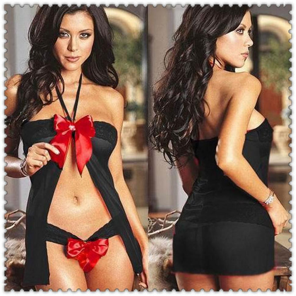 women-babydoll-lace-sleepwear-sexy-lingerie-g-string-nightwear-nightgown-teddy-underwear-new BBL