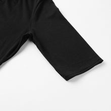 women-black-t-shirt-lace-up-tunic-top-half-sleeves-t-shirt-feminina-split-hem-slim-casual-tee-womens-tops-fashion BBL