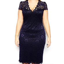 women-blue-lace-style-short-sleeve-party-bodycon-dress-ladies-knee-length-v-neck-plus-size-dreeses-py1 BBL